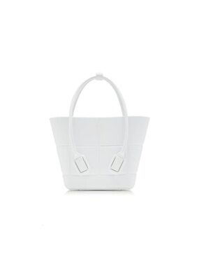 Bottega Veneta Mini Arco Tote Chalk White